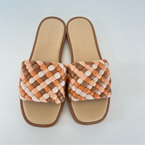 MADEWELL The Suzi Slides Multicolor Woven Leather Slip On Summer Sandal Sz 7.5 - Picture 5 of 11